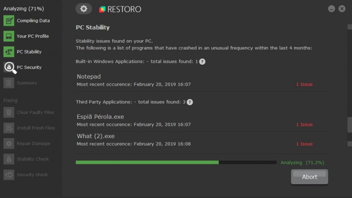 restoro system optimizers features app screenshot